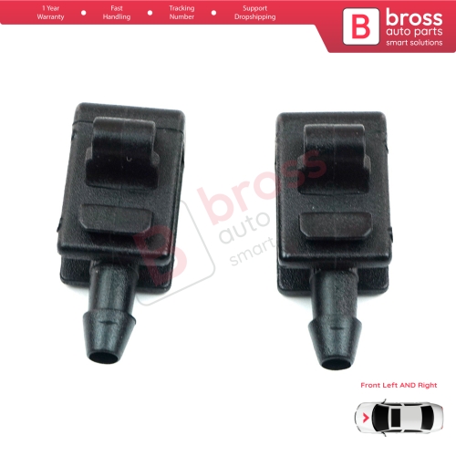 2 Pieces Front Windscreen Water Washer Nozzle Spray Jets 8200082347 for Renault Megane Scenic MK2