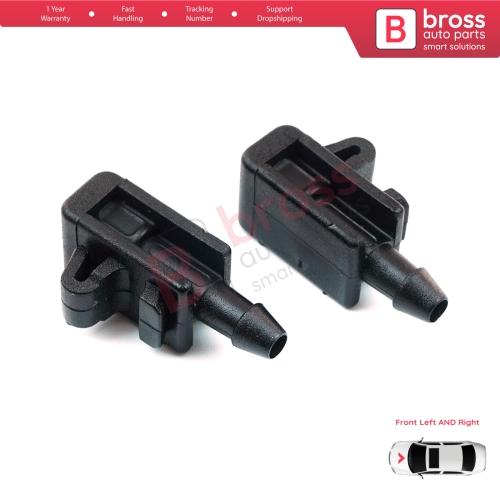 2 Pieces Front Window Wiper Water Washer Nozzle Spray Jets for Renault Scenic Megane MK2 3 Laguna MK3 Fluence 8200082347