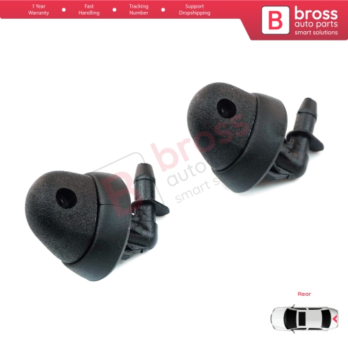 2 Pieces Rear Windscreen Water Washer Nozzle Spray Jets for Renault Trafic Laguna 1 Kangoo Vivaro PriMastar