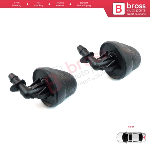 2 Pieces Rear Windscreen Water Washer Nozzle Spray Jets for Renault Trafic Laguna 1 Kangoo Vivaro PriMastar