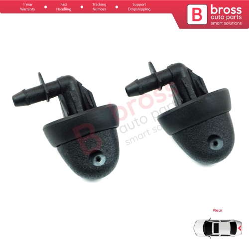 2 Pieces Rear Windscreen Water Washer Nozzle Spray Jets for Renault Trafic Laguna 1 Kangoo Vivaro PriMastar