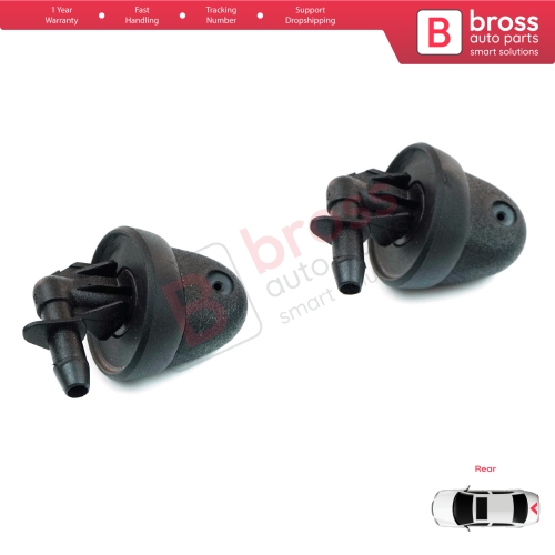 2 Pieces Rear Window Wiper Water Washer Nozzle Spray Jets for Renault Laguna 1 Trafic 2 Kangoo 1 Primastar Vivaro A X83 7700308816
