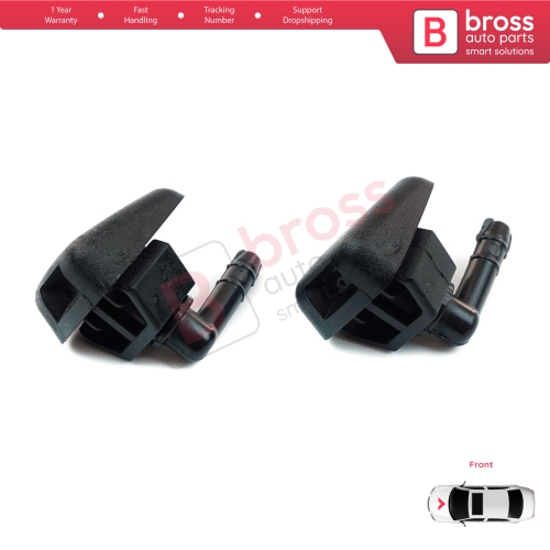 2 Pieces Front Window Wiper Water Washer Nozzle Spray Jets for Fiat Citroen Peugeot Alfa Romeo Ypsilon 735277664 6438J0 46454320 7767818   