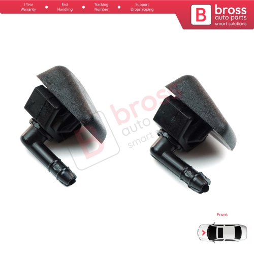 2 Pieces Front Window Wiper Water Washer Nozzle Spray Jets for Fiat Citroen Peugeot Alfa Romeo Ypsilon 735277664 6438J0 46454320 7767818   