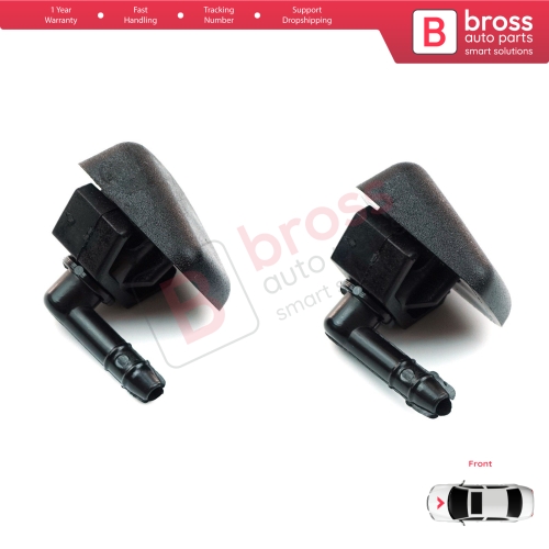 2 Pieces Front Windscreen Water Washer Nozzle Spray Jets 735277664 for Fiat Peugeot Citroen