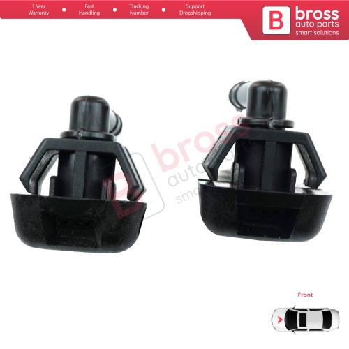 2 Pieces Front Windscreen Water Washer Nozzle Spray Jets 735277664 for Fiat Peugeot Citroen