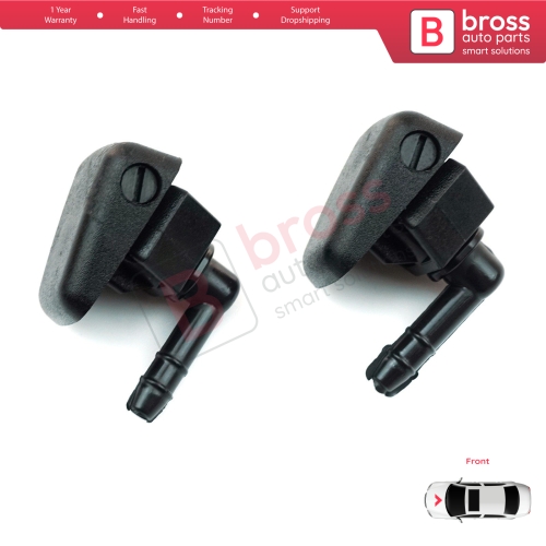 2 Pieces Front Window Wiper Water Washer Nozzle Spray Jets for Fiat Citroen Peugeot Alfa Romeo Ypsilon 735277664 6438J0 46454320 7767818   