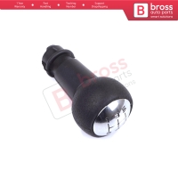 5 Speed Gear Shift Stick Knob Black Chrome For Peugeot Citroen