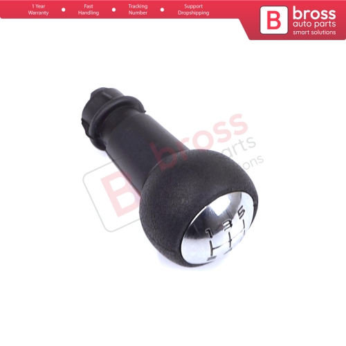 5 Speed Gear Shift Stick Knob Black Chrome For Peugeot Citroen