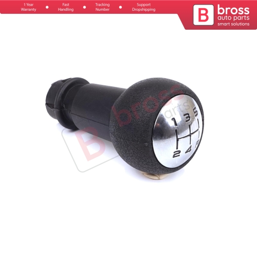 5 Speed Gear Shift Stick Knob Black Chrome For Peugeot Citroen