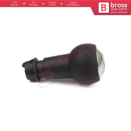 5 Speed Gear Shift Stick Knob Black Chrome For Peugeot Citroen