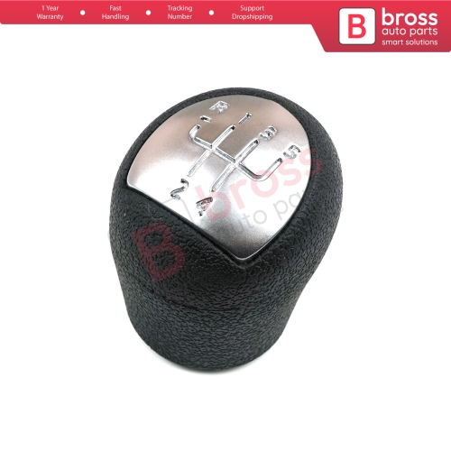 5 Speed Gear Shift Stick Knob 8200568122 Black Chrome For Renault Clio Kangoo Twingo Dacia Logan