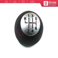 6 Speed Shift Gear Stick Knob 328650024R Chrome Black For Renault Dacia Nissan Opel