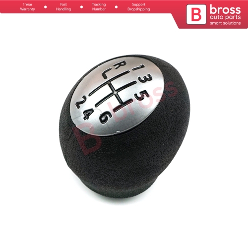 6 Speed Shift Gear Stick Knob 328650024R Chrome Black For Renault Dacia Nissan Opel