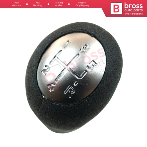 5 Speed Gear Shift Stick Knob 8200079112 Black Chrome for Renault Clio 3 Megane 2 Scenic 2