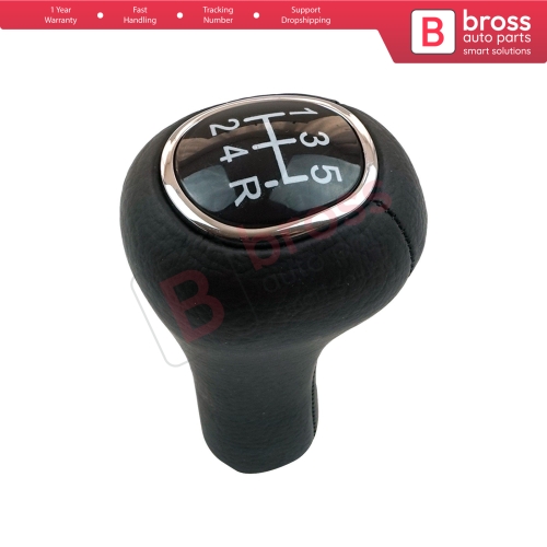 5 Speed Gear Shift Stick Knob Black Leather XS4R 7217 AA 1069044 for Ford Focus 1998-2005