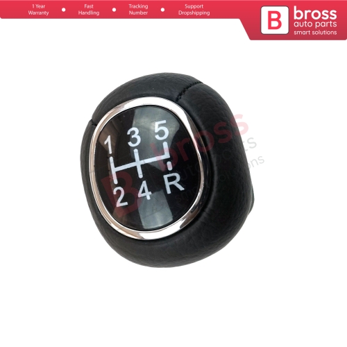 5 Speed Gear Shift Stick Knob Black Chrome For Ford Focus MK1 1998-2009 XS4R7217AA