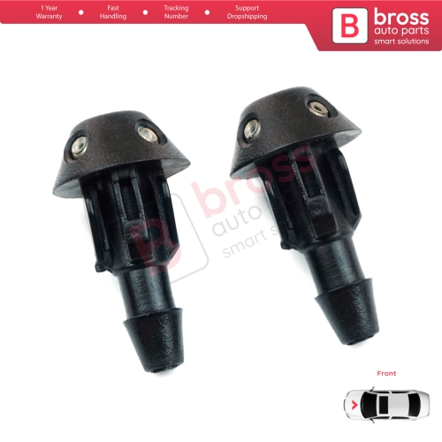 2 Pieces Front Windscreen Water Washer Nozzle Spray Jets for Peugeot 106 205 306 506 Renault 5