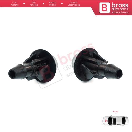 2 Pieces Front Windscreen Water Washer Nozzle Spray Jets for Peugeot 106 205 306 506 Renault 5