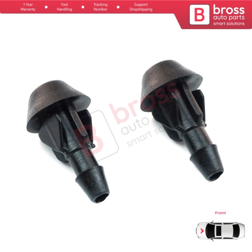 2 Pieces Front Windscreen Water Washer Nozzle Spray Jets for Peugeot 106 205 306 506 Renault 5