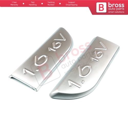 2 Pieces Chrome 1.6 16V Badge Emblem 8200209130 Left and Right For Renault Megane MK2 Scenic MK2