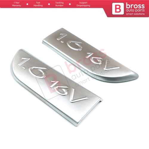 2 Pieces Chrome 1.6 16V Badge Emblem 8200209130 Left and Right For Renault Megane MK2 Scenic MK2