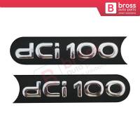 2 Pieces Black dci 100 Badge Monogram Emblem for Renault Master