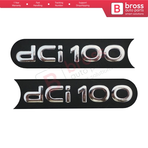 2 Pieces Black dci 100 Badge Monogram Emblem for Renault Master