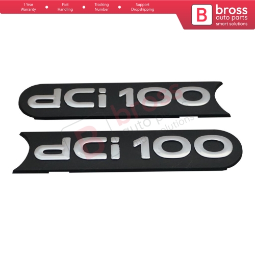 2 Pieces Black dci 100 Badge Monogram Emblem for Renault Master