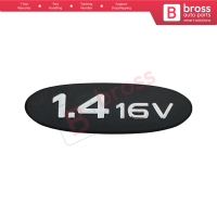 Black 1.4 16V Badge Monogram Emblem for Renault Clio MK2 Kangoo 7700438091