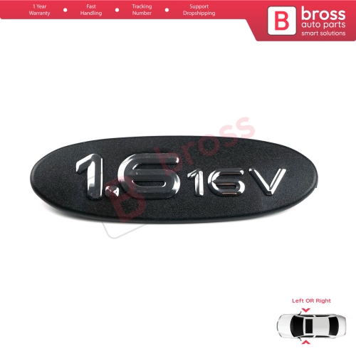 Black 1.6 16V Badge Monogram Emblem 7700432873 for Renault Megane MK1 Scenic 1996 1999