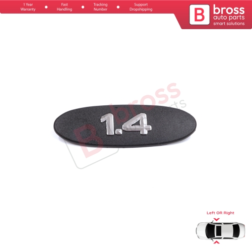 Black 1.4 Logo Badge Monogram Emblem for Renault Clio MK2 II BB CB Kangoo MK1 FC KC 7700422223