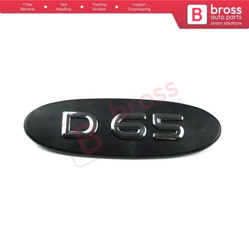 Black D65 Badge Monogram Emblem for Renault Kangoo 1998-2005 7700310092