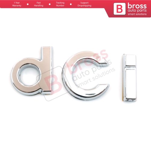 Chrome dci Badge Monogram Emblem for Renault Megane MK3 Clio MK4 Duster