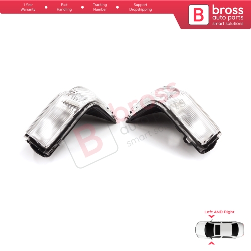 Side Mirror Indicator Right and Left Lens for VW Crafter MK1 Mercedes Sprinter 906 2E0953049A 2E0953050A 