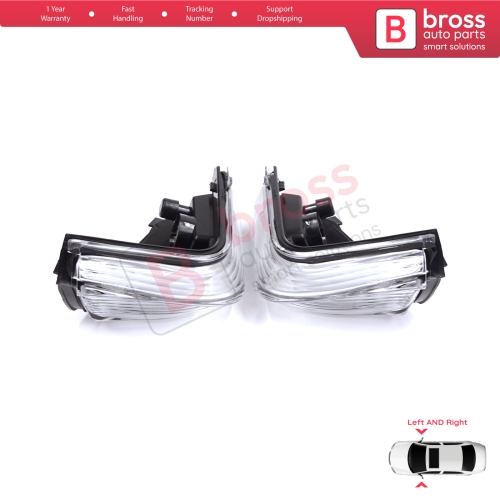 Side Mirror Indicator Right and Left Lens for VW Crafter MK1 Mercedes Sprinter 906 2E0953049A 2E0953050A 