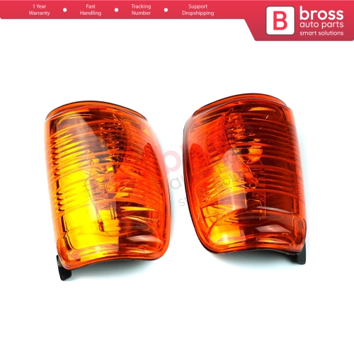 Side Door Wing Mirror Amber Indicator Lamp Lens 1847390 1847388 Left Right for Ford Transit 2013-On