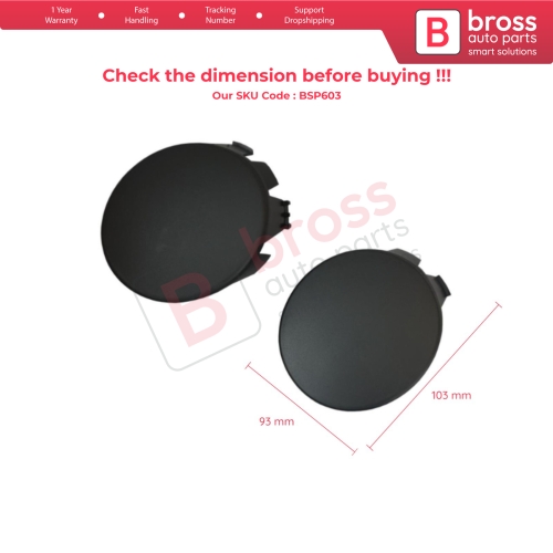 Fog Lamp Light Hole Cover Cap Left and Right For Renault Clio MK2