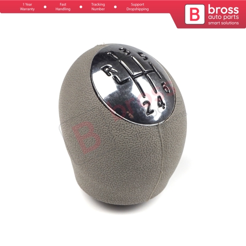 6 Speed Shift Stick Knob 328650024R Chrome Gray For Renault Dacia Nissan Opel