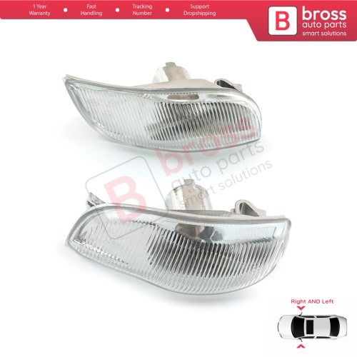 Side Mirror Indicator Right and Left Lens 261653175R 261600977R for Renault Symbol MK3 Logan Sandero MK2