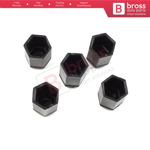 5 Pieces Car Wheel Bolt Screw Cover 6006066 13160977 Black Plastic Cap for Vauxhall Opel GM 32.80 mm* 17 mm