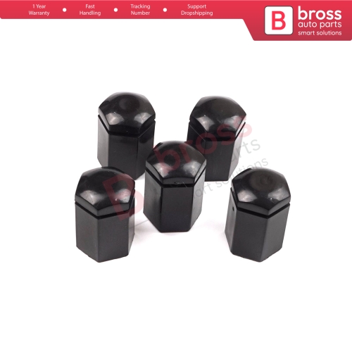 5 Pieces Car Wheel Bolt Screw Cover 6006066 13160977 Black Plastic Cap for Vauxhall Opel GM 32.80 mm* 17 mm