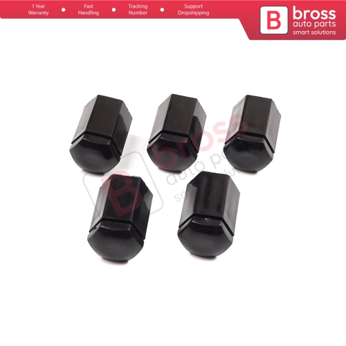5 Pieces Car Wheel Bolt Screw Cover 6006066 13160977 Black Plastic Cap for Vauxhall Opel GM 32.80 mm* 17 mm