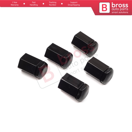 5 Pieces Car Wheel Bolt Screw Cover 6006066 13160977 Black Plastic Cap for Vauxhall Opel GM 32.80 mm* 17 mm