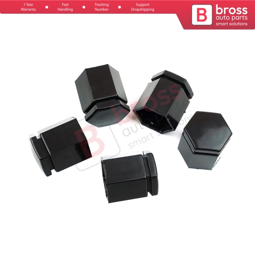 5 Pieces Car Wheel Bolt Screw Cover 1008209 90343694 Black Plastic Cap for Vauxhall Opel GM 22.30 mm* 17mm