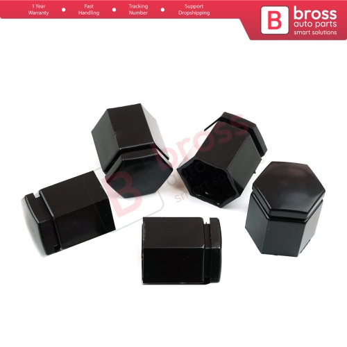 5 Pieces Car Wheel Bolt Screw Cover 1008209 90343694 Black Plastic Cap for Vauxhall Opel GM 22.30 mm* 17mm