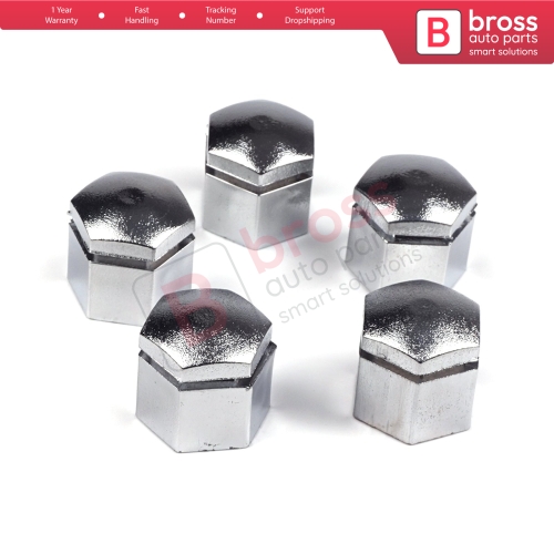 5 Pieces Car Wheel Bolt Screw Cover 1008209 90343694 Silver Color Plastic Cap for Vauxhall Opel GM 22.30 mm* 17 mm