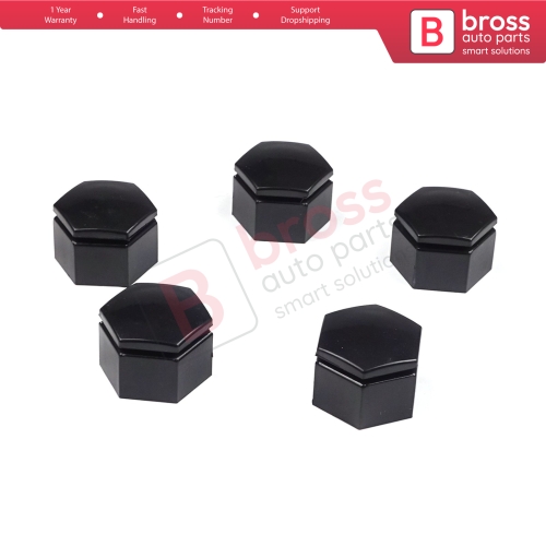 5 Pieces Car Wheel Bolt Screw Cover 1008208 Black Plastic Cap for Vauxhall Opel GM 21.40 mm* 22 mm