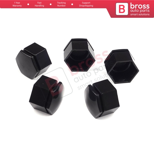 5 Pieces Car Wheel Bolt Screw Cover 1008208 Black Plastic Cap for Vauxhall Opel GM 21.40 mm* 22 mm