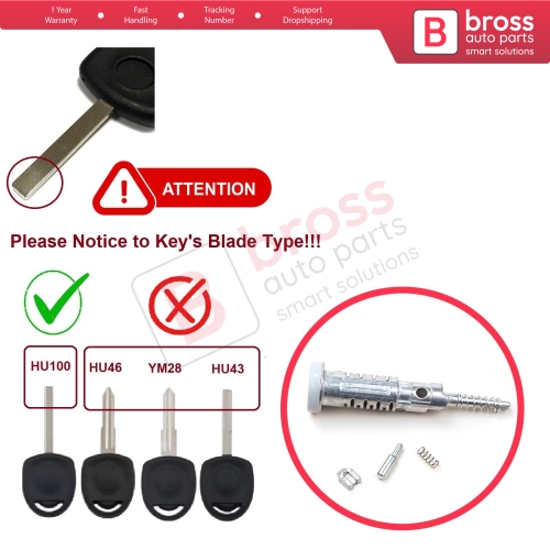 Steering Wheel Ignition Lock Barrel Locking Cylinder Shaft Rod HU100 For Vauxhall Opel Corsa Meriva A Combo Tigra Astra Vectra